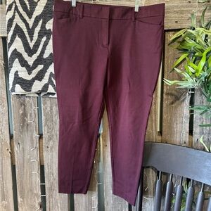Women’s New York& Comoany Burgundy Trousers